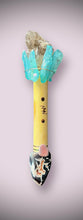 Load image into Gallery viewer, NEW MOON WAND Chakra Smokie Quartz & White Dragon Agate