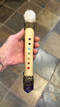Load image into Gallery viewer, NEW MOON WAND Citrine & Rainbow Aura Quartz MEDIUM