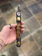 JUNIOR New Moon Wands Black Kyanite With Clear Quartz