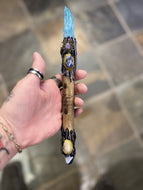 JUNIOR New Moon Wands Blue Aura Quartz With Sodalite