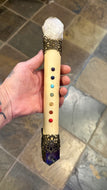 NEW MOON WAND Citrine & Rainbow Aura Quartz MEDIUM
