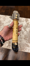 Load image into Gallery viewer, NEW MOON WAND Chakra Clear Quartz &amp; Sodalite Large
