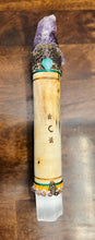 Load image into Gallery viewer, NEW MOON WAND Chakra Amethyst &amp; Calcite Large
